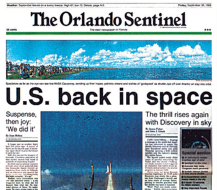 Orlando Sentinel print edition